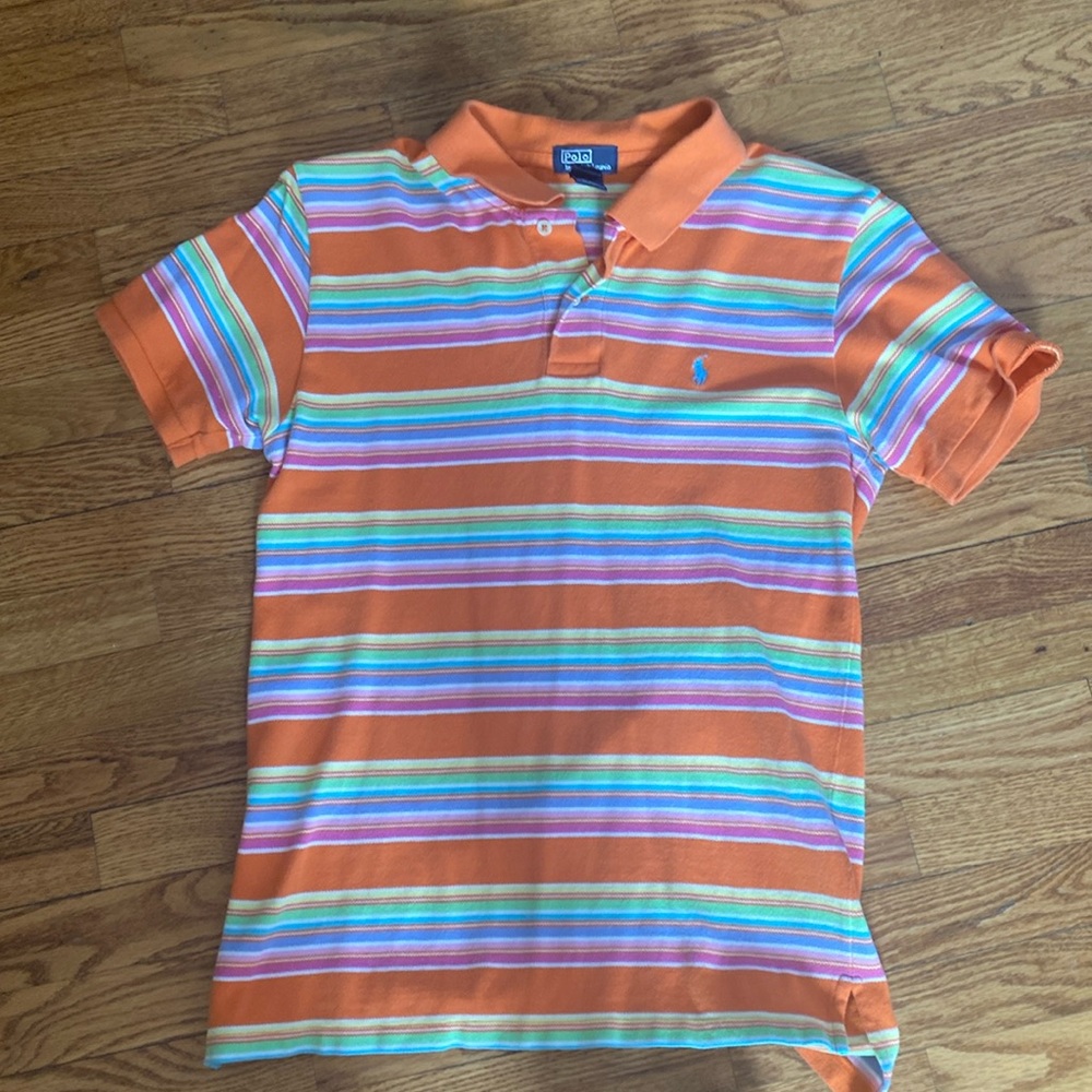 Youth Polo Sz Large 16/18 Spring Orange